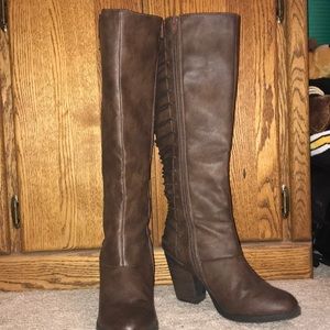 Tall brown boots